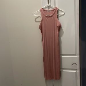 Never worn. Pink ribbed sleeveless maternity dress. Can also be non maternity!
